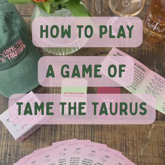 a video that demonstrates how astrology game, Tame the Taurus, is played as a party game
